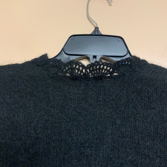 La Maille Sezane Angie Cardigan Sweater Womens XS Black Crochet, Feminine New - Picture 14 of 16